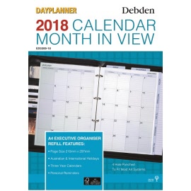 DayPlanner Executive A4 Edition Monthly Dated Diary Refill EX5300