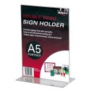 Deflecto® A5 Double Sided Menu / Sign Holder Portrait 47901