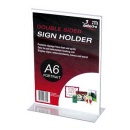 Deflecto® A6 Double Sided Menu / Sign Holder Portrait 69001
