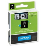 DYMO® D1 Tape 12mm x 7m Black/Clear (SD45010)