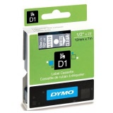 DYMO® D1 Tape 12mm x 7m White/Clear (SD45020)
