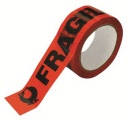 FRAGILE Printed Tape Orange/Black 48mm x 66m Roll