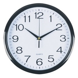 ITAPLAST Wall Clock 300mm Black I391B (0268250)