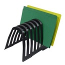 ITALPLAST Plastic Step File Organiser greenR I408 Black Recycled
