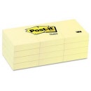 3M Post-it Notes 653 Canary Yellow 36x48mm