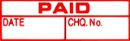 Xstamper® 1533 PAID | DATE | CHQ.No. Red (5015330)