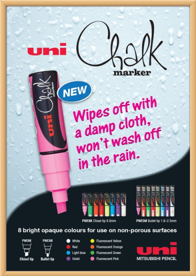 UNI Chalk Marker PWE-5M Medium Red