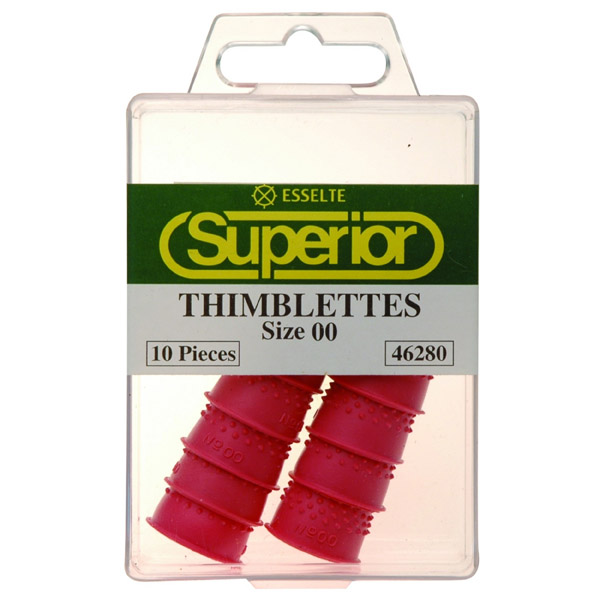 RUBBER THIMBLES Small Thimblettes GREEN SIZE 0 16mm COUNT PROTECT Finger Cone 
