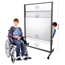 ASPIRE Vertical Sliding Mobile Whiteboard 1200 x 900mm SMW800