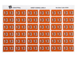 AVERY® 43363 Side Tab Colour Coding Year '13' Labels Pk180