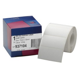 AVERY® Roll Address Labels 70 x 36mm White Bx500 937104