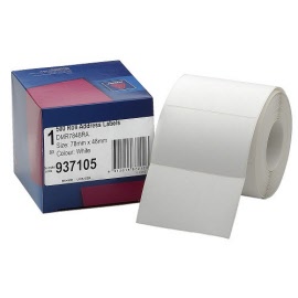 AVERY® Roll Address Labels 78 x 48mm White Bx500 937105
