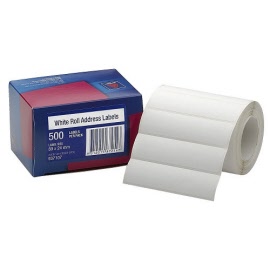 AVERY® Roll Address Labels 89 x 24mm White Bx500 937107