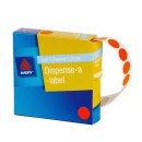 Avery DMC14O Self Adhesive Dispenser Labels 14mm Circle Orange 937240