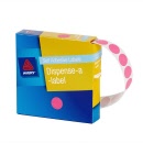 Avery DMC14P Self Adhesive Dispenser Labels 14mm Circle Pink 937241