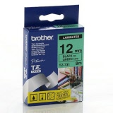 Brother® P-Touch TZ Tape 12mm x 8m Black/Green TZ-731 (TZe-731)