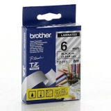 Brother® P-Touch TZ Tape 6mm x 8m Black/Clear TZ-111 (TZe-111)