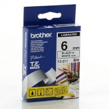 Brother® P-Touch TZ Tape 6mm x 8m Black/White TZ-211 (TZe-211)
