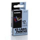 CASIO® EZ Label Tape Cartridge 12mm x 8m Black/Clear XR-12X