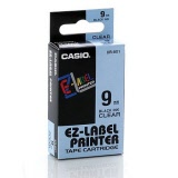 CASIO® EZ Label Tape Cartridge 9mm x 8m Black/Clear XR-9X