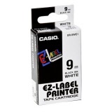 CASIO® EZ Label Tape Cartridge 9mm x 8m Black/White XR-9WE