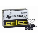 CELCO 19mm Foldback Clips Bx12 (FBC19)