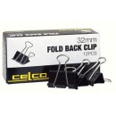 CELCO 32mm Foldback Clips Bx12 (FBC32)