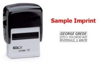 COLOP® Printer 10 Custom Self-Inking Stamp (P10) with Sample Imprint