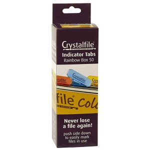 Crystalfile® Suspension File Indicator Tabs Rainbow Pk50