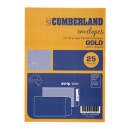 CUMBERLAND Envelope Strip Seal 229 x 162mm C5 Gold Pocket Pk25 (906323)