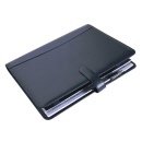 DayPlanner A4 Executive Slim Organiser Genuine Leather with Snap Closure EX3599 Black