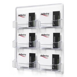 Deflecto® 6 Pocket Wall Mount Business Card Holder 70601