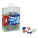 DELI Transparent Push Pins 0030 Pk100 (DL0030)