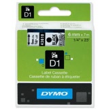 DYMO® D1 Tape 6mm x 7m Black/Clear (SD43610)