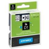 DYMO® D1 Tape 6mm x 7m Black/White (SD43613)