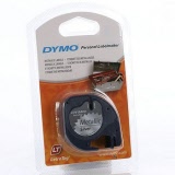 DYMO® LetraTAG Plastic Tape 12mm x 4m Metallic Silver (SD91206)