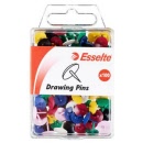 ESSELTE Drawing Pins Assorted Colours Pk100 (45101)