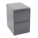 GO Steel Filing Cabinet 2 Drawer Graphite Ripple GFCA2GR