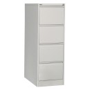 GO Steel Filing Cabinet 4 Drawer Silver Grey GFCA4SG