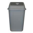 ITALPLAST Heavy Duty Swing Top Bin 42 Litre Grey I182