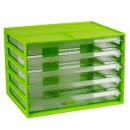 ITALPLAST 5 Drawer Document Cabinet Fruit I326 Lime