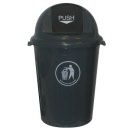 ITALPLAST Heavy Duty Swing Top Bin 80 Litre Dark Grey I457