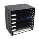 ITALPLAST Metal 6 Tier Stationery Rack Black I403