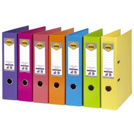 MARBIG PE Linen Lever Arch File A4 Bright Colours 66010xx