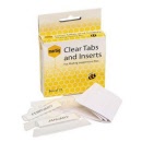 MARBIG Clear Tabs & Inserts Pk25  81002