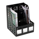 MARBIG Sectioned Magazine Rack 3-Section Black 864100