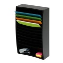 MARBIG Wooden Desktop Angled Sorter 12 Tier Black 86200B