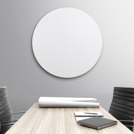 NAGA nord Magnetic Circle Glass Board 1000mm Pure White 11126