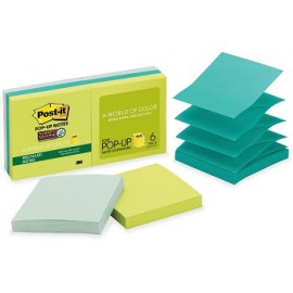 Post-it® Super Sticky Pop-up Notes R330-6SST Bora Bora 76 x 76mm