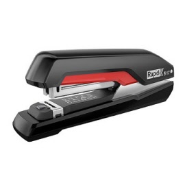 Rapid Supreme S17 SuperFlatClinch™ Full Strip Stapler Black/Red (0328731)